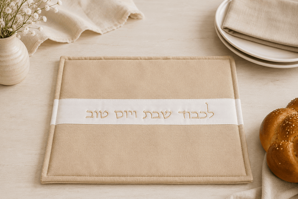 Hot Plate Cover – Shabbat Heat-Retaining Cover | Cream Gold Edition