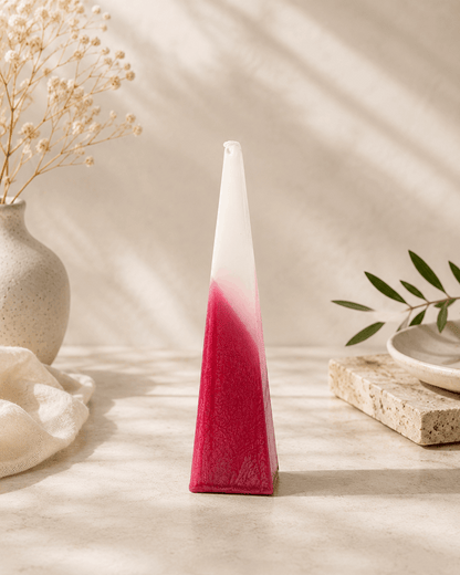 Havdalah Candle - Modern Pyramid Design Multicolor