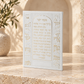 Asher Yatzar – Hebrew Wall Hanging Prayer with Gold Embossing | Faux Leather | Name Embossing