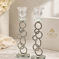Candlesticks - Crystal Shabbat & Yom Tov Candlesticks | Crystal Circle Design