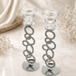 Candlesticks - Crystal Shabbat & Yom Tov Candlesticks | Crystal Circle Design