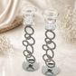 Candlesticks - Crystal Shabbat & Yom Tov Candlesticks | Crystal Circle Design