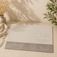 Elegant White & Silver Faux Leather Challah Cover - Luxury Embossed Design