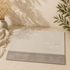Elegant White & Silver Faux Leather Challah Cover - Luxury Embossed Design