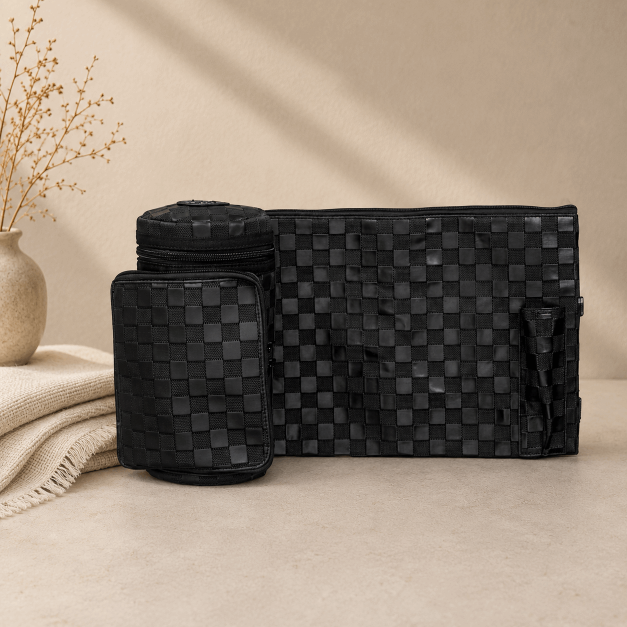 Tefillin Bag - Thermal “Adir” Model Checkered with Rigid Insulation