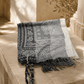 Tallit – Luxury Patterned Jewish Prayer Shawl with Tekhelet Tzitzit | Blue & Gold or Gray & White