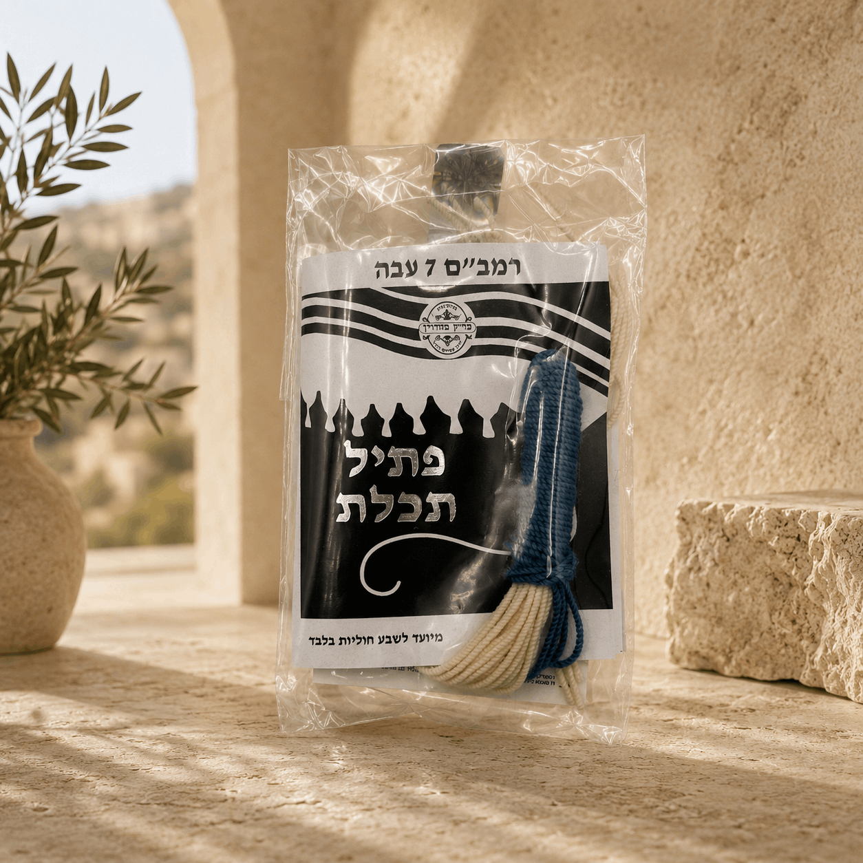 Ptil Tekhelet Tzitzit Strings – Rambam | Hand-Spun Avodat Yad | Thin & Thick