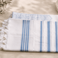 Tallit Tashbetz Bright Blue - 100% Rehelim Wool - Mishkan HaTchelet