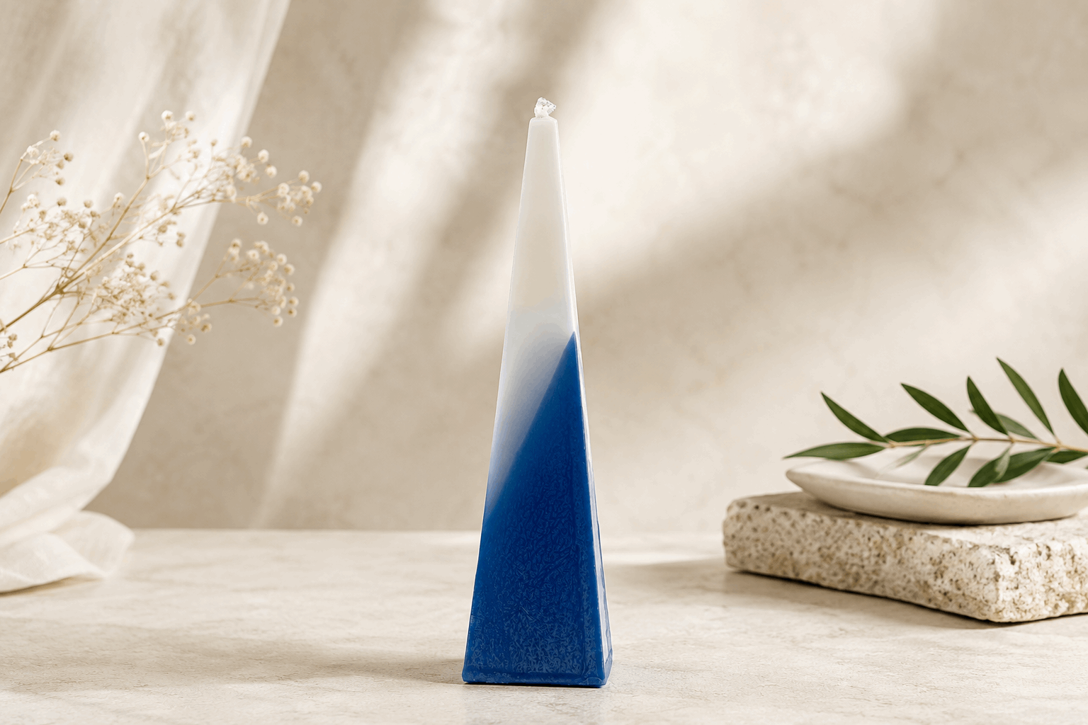 Havdalah Candle - Modern Pyramid Design Multicolor