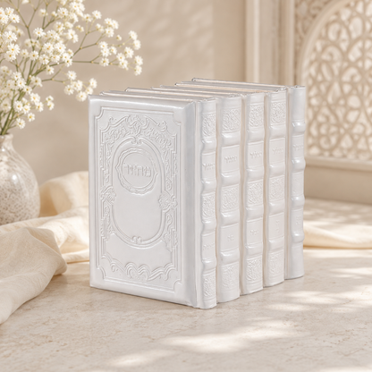 Machzor Set – Royal Genuine Leather Hebrew Machzorim | Miller Beit Tefillah | Name Embossing