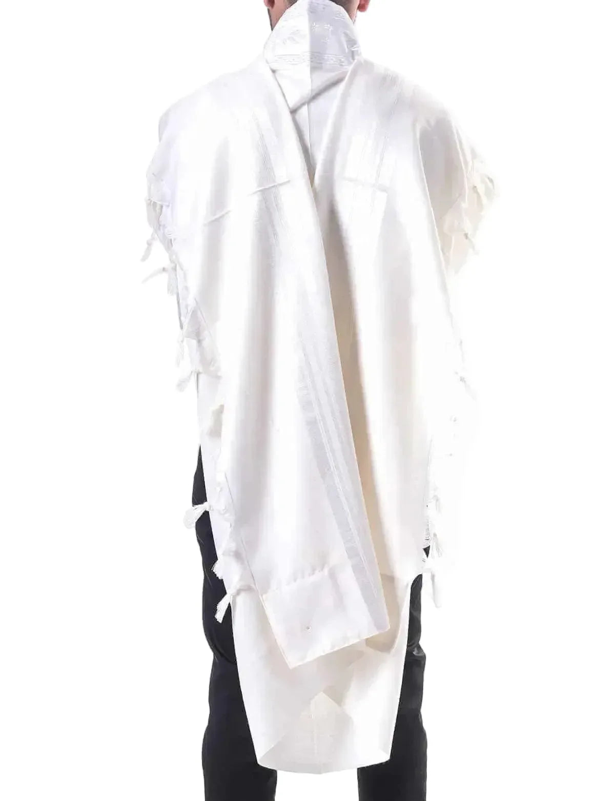 Tallit Pe'er Kal White - 100% Pure Rehelim Wool - Mishkan HaTchelet - Orot Judaica