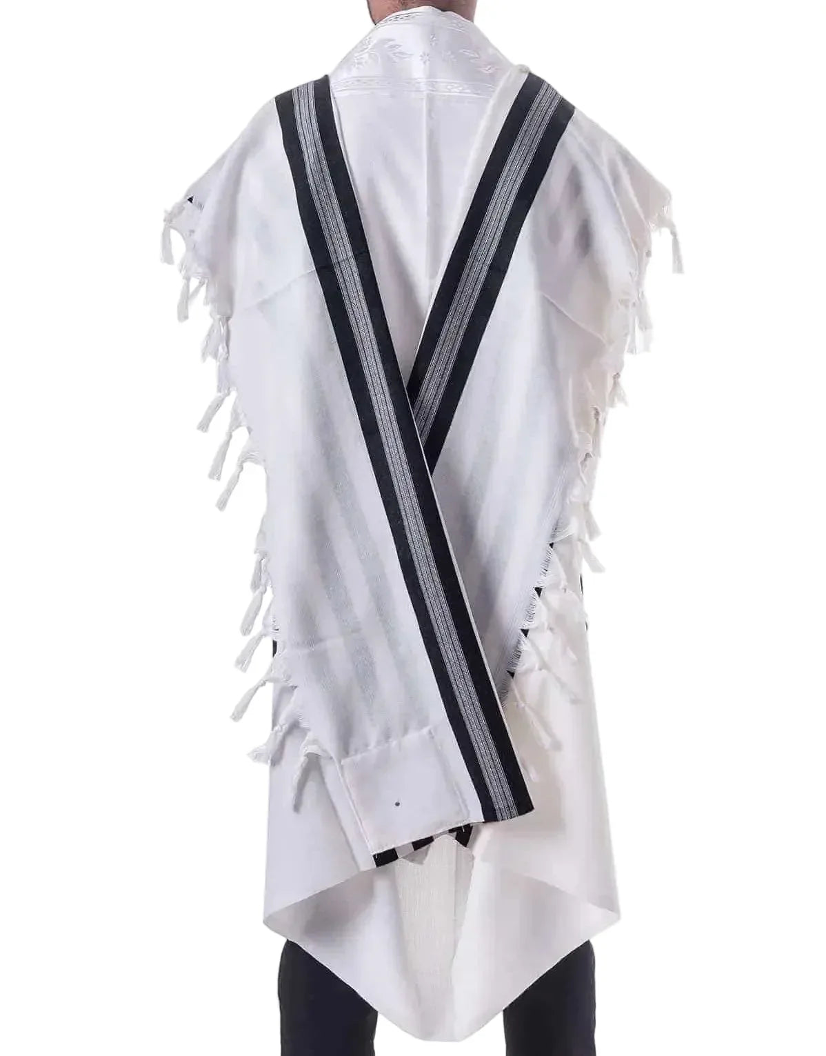 Tallit Pe'er Kal Black - 100% Pure Rehelim Wool - Mishkan HaTchelet - Orot Judaica