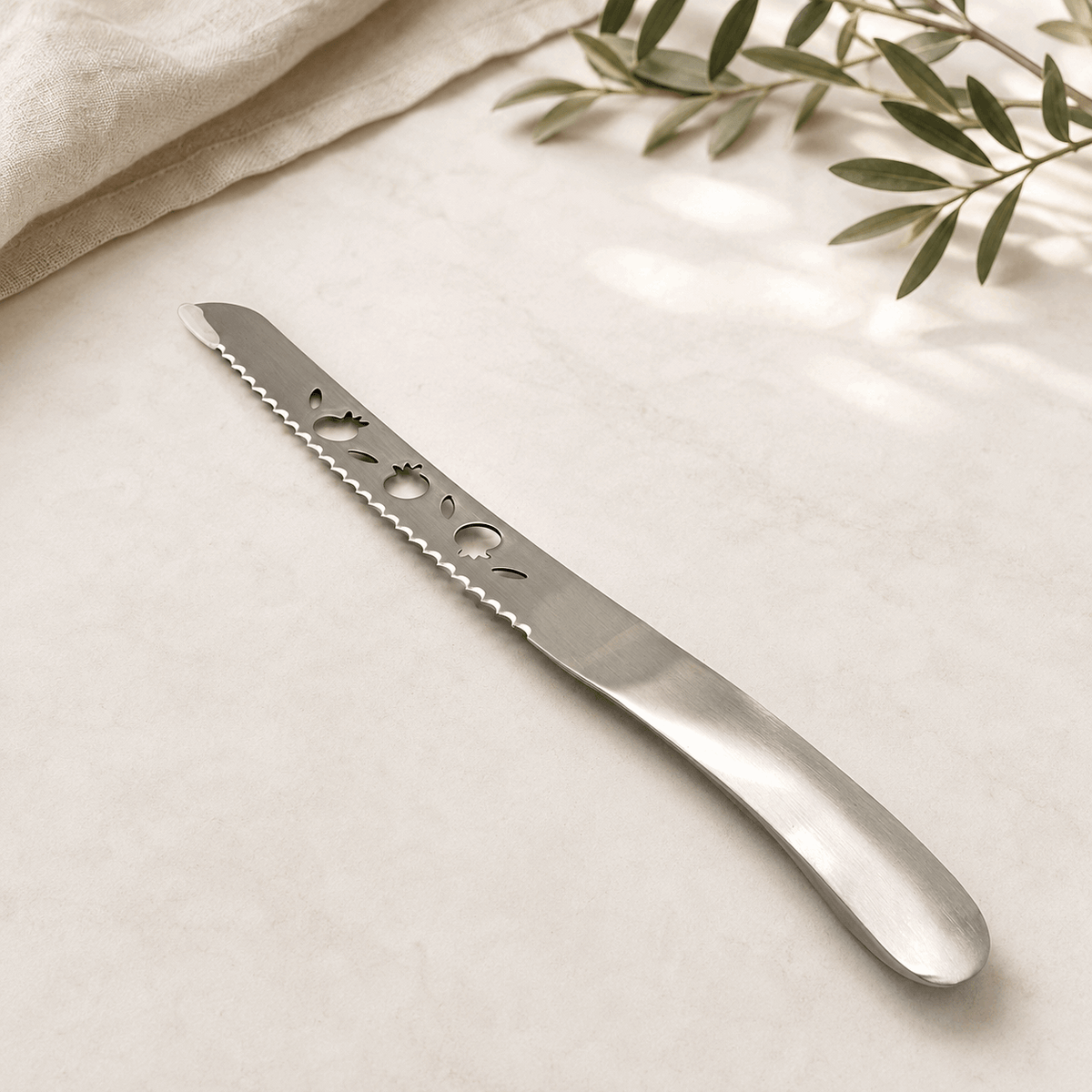 Challah Knife – Stainless Steel Shabbat & Yom Tov Challah Knife | Pomegranate Design