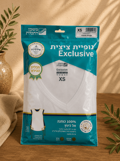 Tzitzit Undershirt - 100% Cotton Exclusive by Mishkan HaTchelet