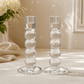 Candlesticks - Crystal Shabbat & Yom Tov Candlesticks | Faceted Sphere Design