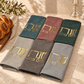 Challah Cover – Linen Shabbat & Yom Tov Challah Cover | Gold & Silver Hebrew Design