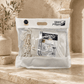Tallit Shacharit White - 100% Rehelim Wool - Mishkan HaTchelet