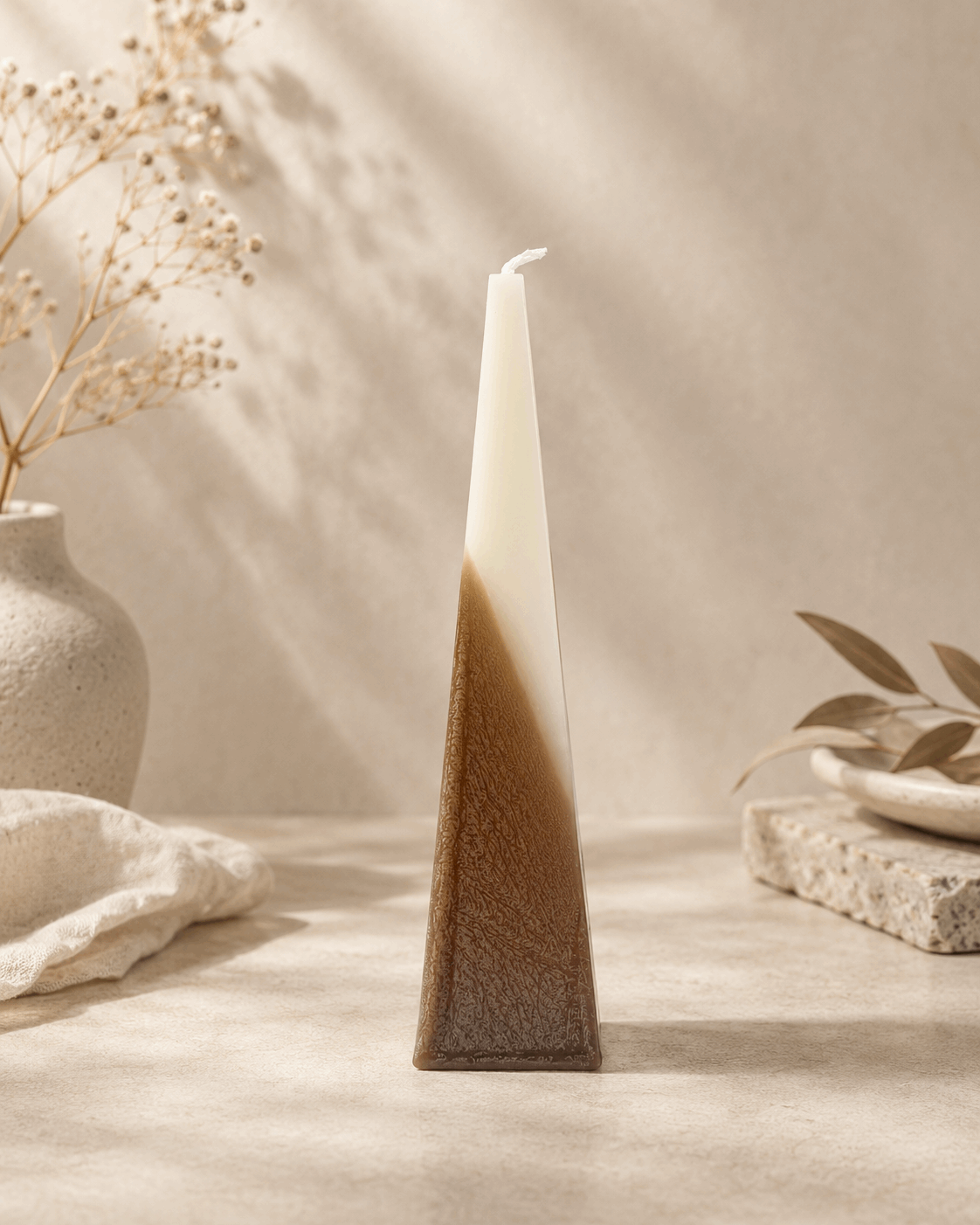 Havdalah Candle - Modern Pyramid Design Multicolor