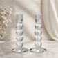 Candlesticks - Crystal Shabbat & Yom Tov Candlesticks | Faceted Sphere Design