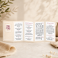 Simanim – Hebrew Rosh Hashanah Simanim Card with Birkat Hamazon, Kiddush & Sheva Brachot | Folding Pocket Edition