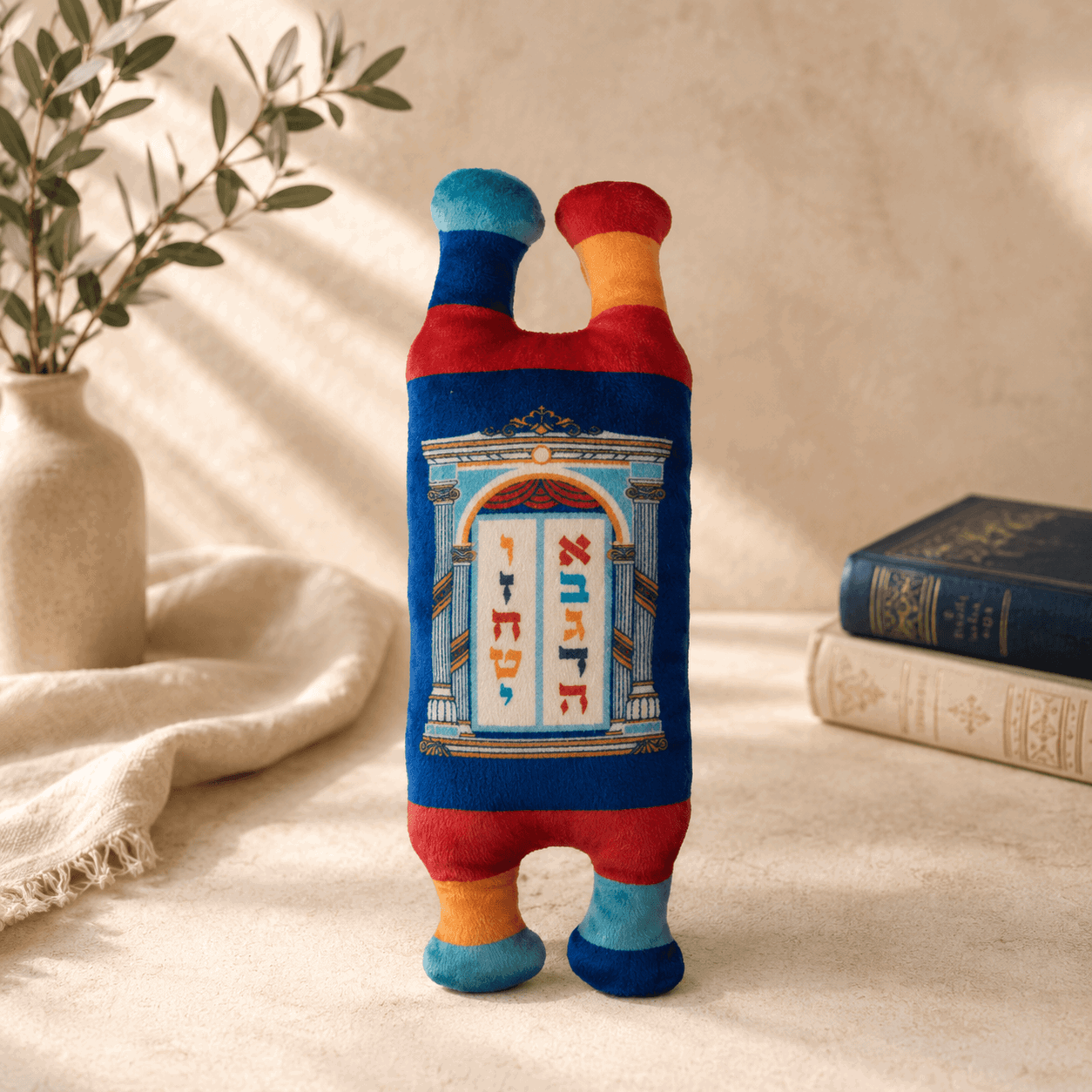Plush Torah Scroll Toy - Ashkenazi Vilna Gate Design