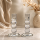 Candlesticks - Crystal Shabbat & Yom Tov Candlesticks | Faceted Sphere Design