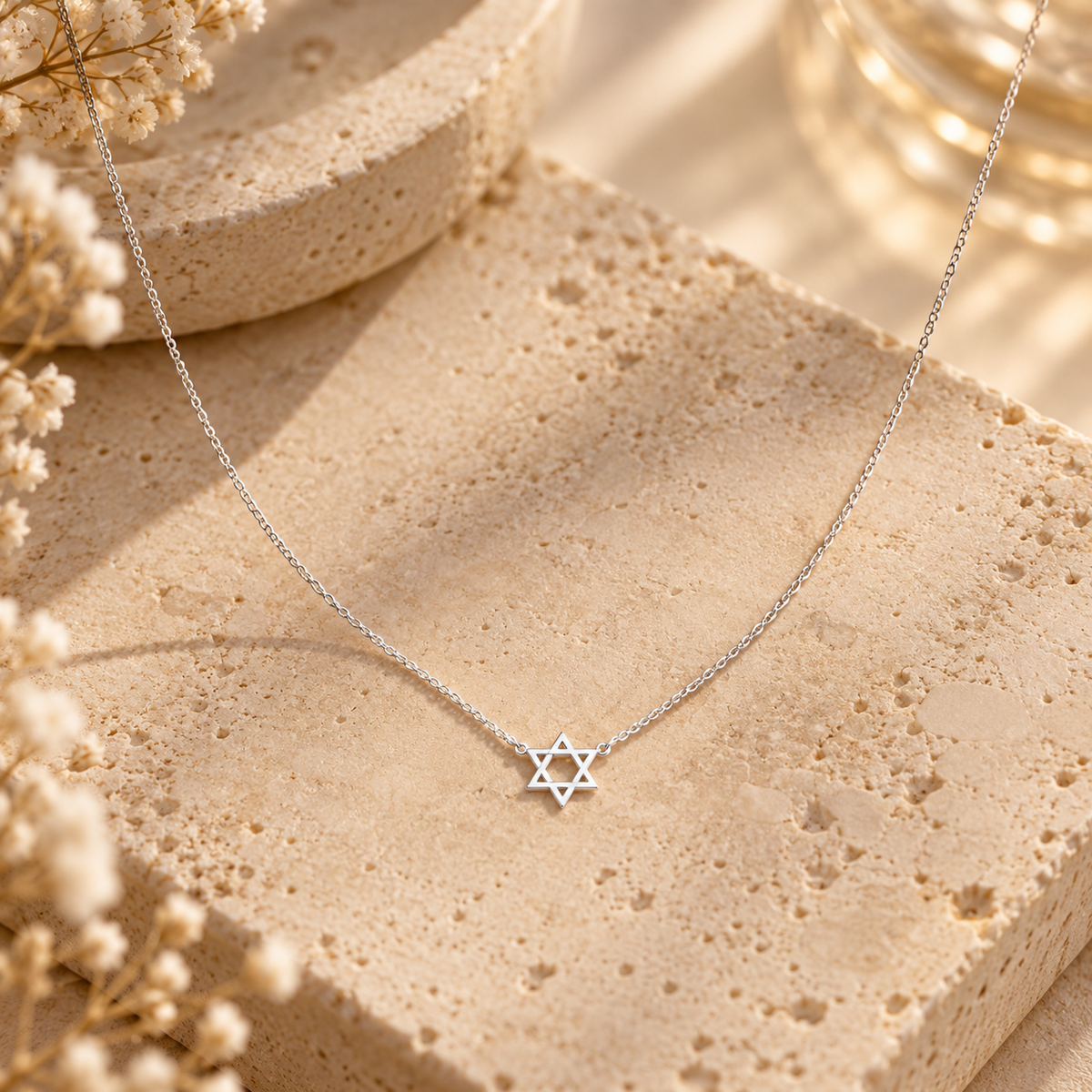 Star of David Necklace – Delicate Stainless Steel Magen David Pendant | Minimalist Jewish Jewelry in Gold or Silver