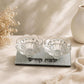 Shabbat Candlesticks - Glass Glitter Base Elegant Design